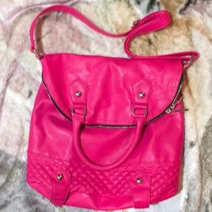 Great Condition Pink Faux Leather Handbag